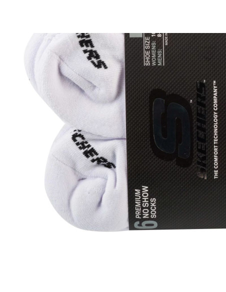 Skechers 6pk unisex 1/2 terry crew socks s118210-wht białe 41-46