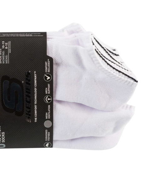 Skechers 6pk unisex 1/2 terry crew socks s118210-wht białe 41-46