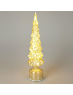 Choinka dekoracyjna złota led 7 koron ciepły biały 40cm 2