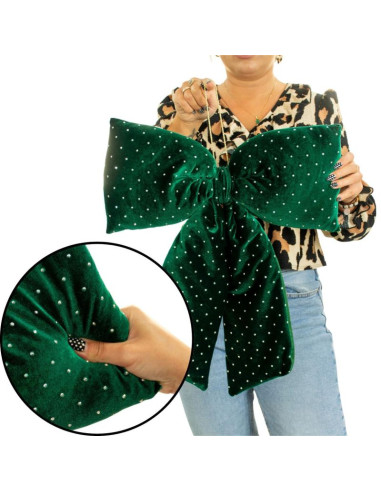 Kokarda dekoracyjna zielona 39x50cm mica