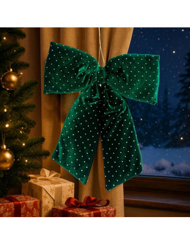 Kokarda dekoracyjna zielona 39x50cm mica