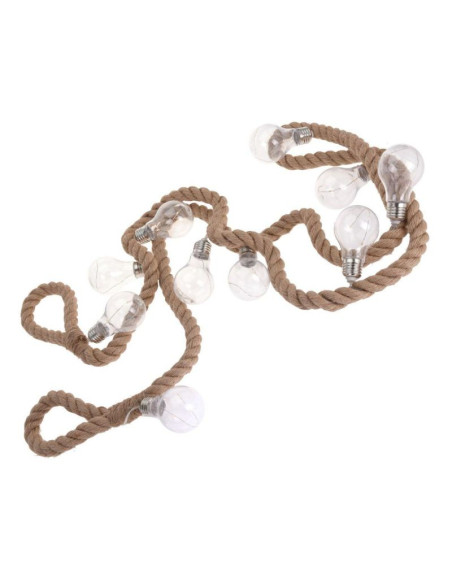 Wąż świetlny 30led 280 cm ciepły biały juta