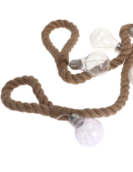 Wąż świetlny 30led 280 cm ciepły biały juta