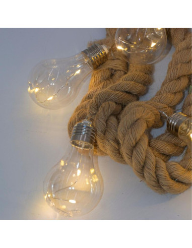 Wąż świetlny 30led 280 cm ciepły biały juta