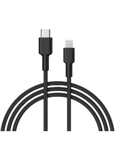 Aukey cb-cl02 nylonowy kabel usb c-lightning 1.2m
