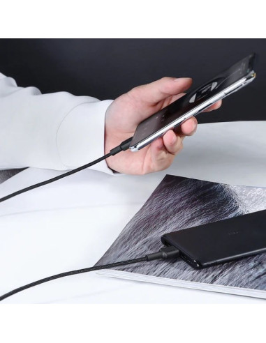 Aukey cb-cl02 nylonowy kabel usb c-lightning 1.2m