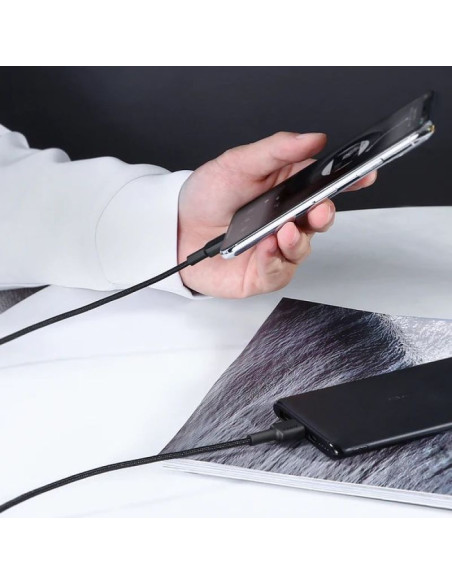 Aukey cb-cl02 nylonowy kabel usb c-lightning 1.2m