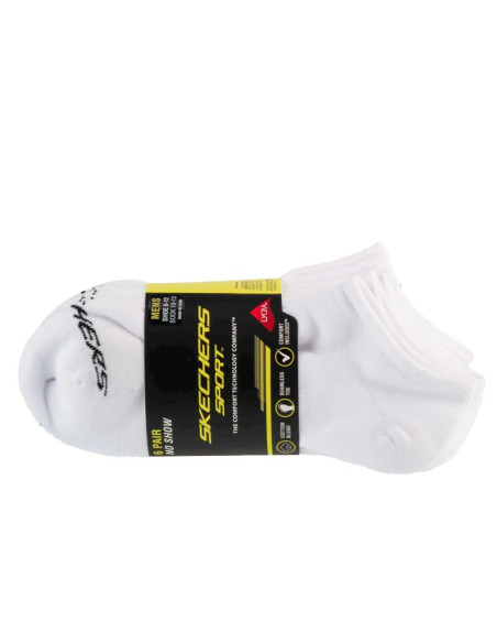 Skechers 6pk men mn cotton nshw socks s117809-wht białe 41-46