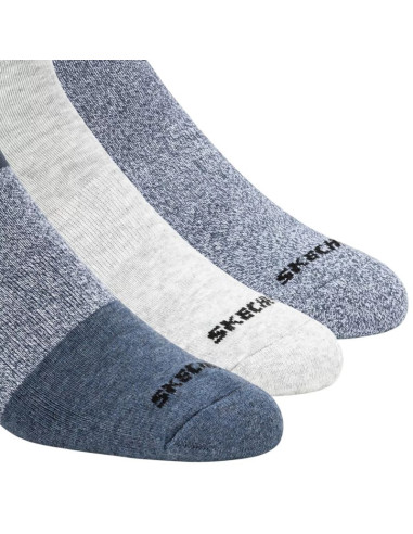Skechers 3pk mens qtr colorbloc socks s118998-blu wielokolorowe 41-46