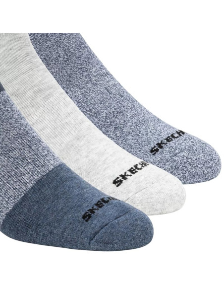 Skechers 3pk mens qtr colorbloc socks s118998-blu wielokolorowe 41-46
