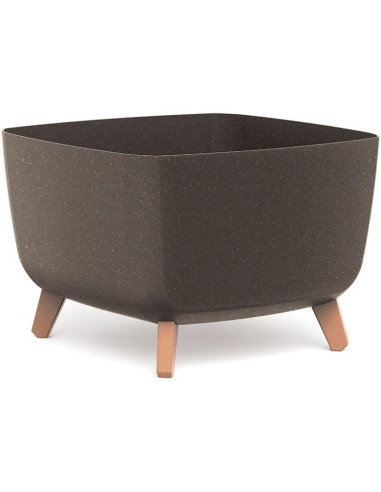 Doniczka gracia square eco wood 39x39cm kawa