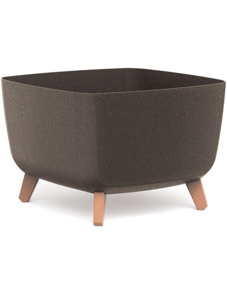 Doniczka gracia square eco wood 39x39cm kawa