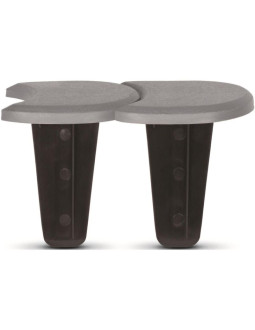 Obrzeże palisada ogrodowa płaska podwójna kostka 3,8 m szary kamienny