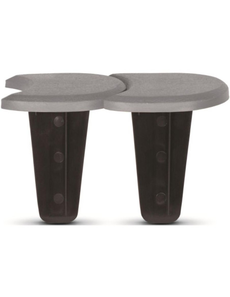 Obrzeże palisada ogrodowa płaska podwójna kostka 3,8 m szary kamienny