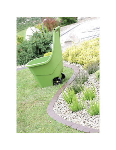 Obrzeże palisada ogrodowa płaska podwójna kostka 3,8 m szary kamienny