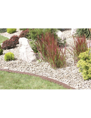 Obrzeże palisada ogrodowa płaska podwójna kostka 3,8 m szary kamienny