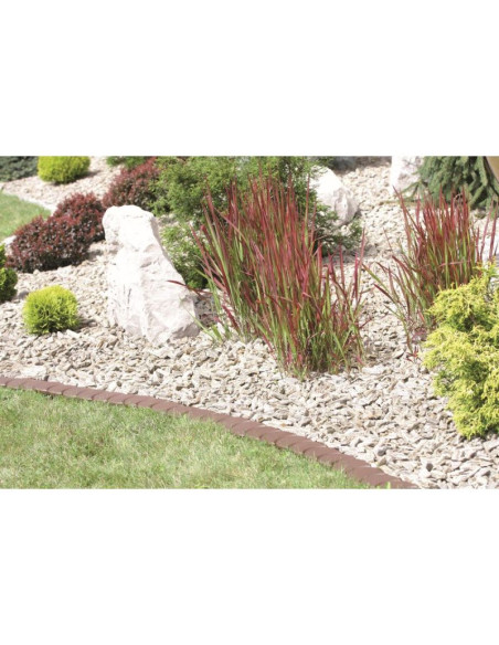 Obrzeże palisada ogrodowa płaska podwójna kostka 3,8 m szary kamienny