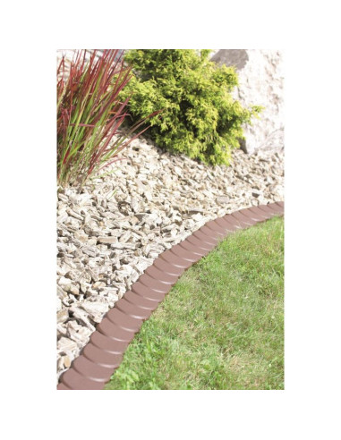 Obrzeże palisada ogrodowa płaska podwójna kostka 3,8 m szary kamienny