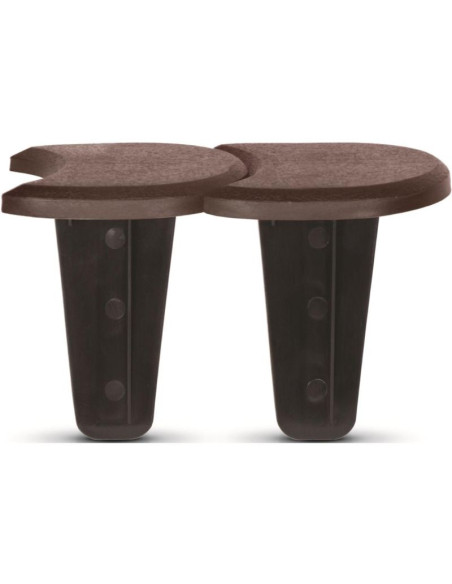 Obrzeże palisada ogrodowa płaska podwójna kostka 3,8 m brąz