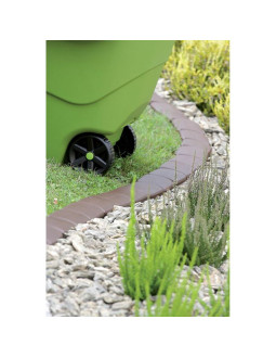 Obrzeże palisada ogrodowa płaska podwójna kostka 3,8 m brąz 2