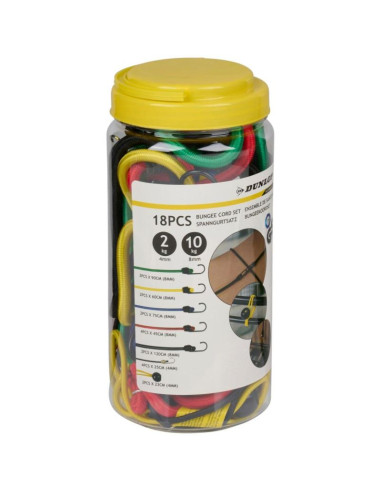 Taśmy gumy do mocowania bagażu haki 18szt dunlop