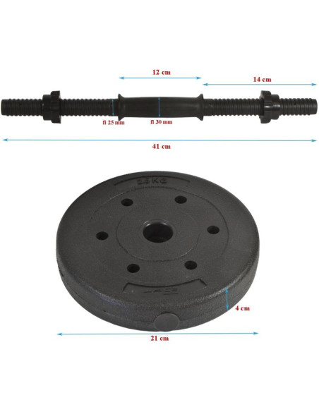 Hantel ebfit kompozytowy regulowany 10 kg