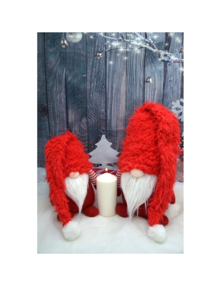 Skrzat gnom z futrzaną czapą 86cm