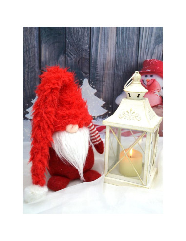 Skrzat gnom z futrzaną czapą 86cm