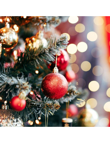 Bombka dekoracyjna plastikowa bezpieczna 40szt czerwony mica