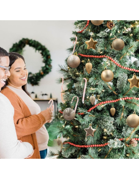 Bombka dekoracyjna plastikowa bezpieczna 40szt cream mica