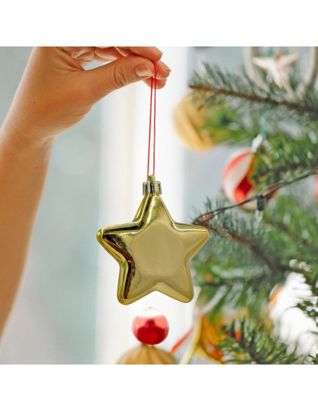 Bombka dekoracyjna plastikowa bezpieczna 40szt złota mica