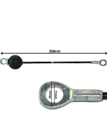 Linka do atlasu 358cm oczko oczko stalowe odbojnik gumowy
