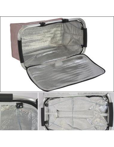 Koszyk turystyczny składany termiczny 35l redcliffs róż