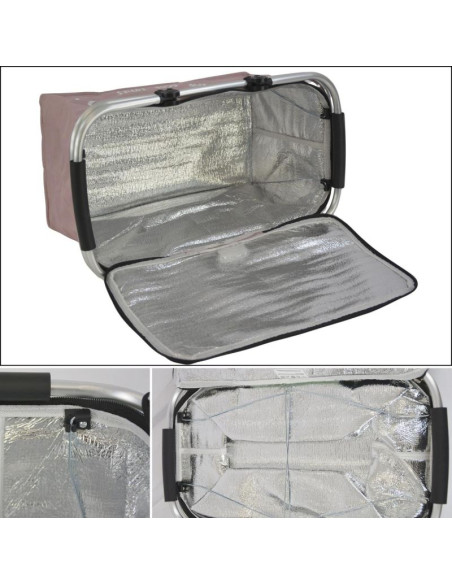 Koszyk turystyczny składany termiczny 35l redcliffs róż