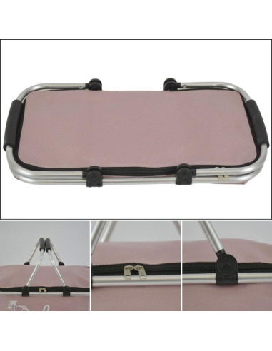 Koszyk turystyczny składany termiczny 35l redcliffs róż