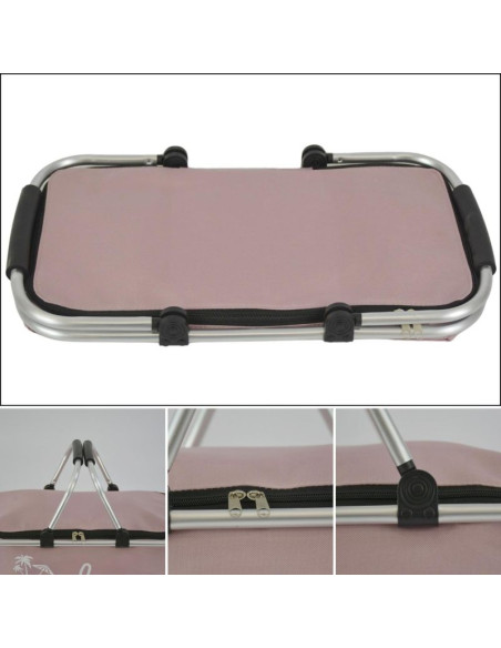 Koszyk turystyczny składany termiczny 35l redcliffs róż