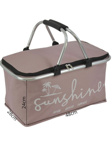 Koszyk turystyczny składany termiczny 35l redcliffs róż