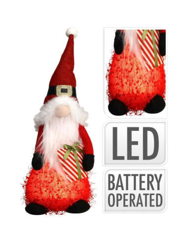 Figurka dekoracyjna pluszowa mikołaj led 51cm