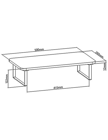 Maclean podstawka pod monitor/ laptop, max. 20kg, (500x260x122mm), mc-933 mc-933