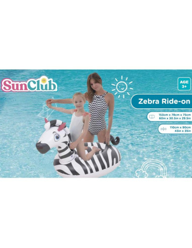 Dmuchana zebra 153x78x75cm 35488