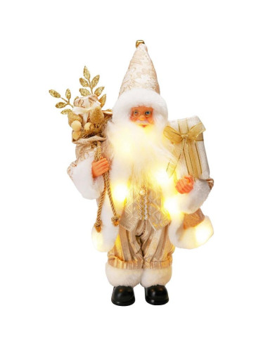 Święty mikołaj dekoracyjny 30 cm złoty