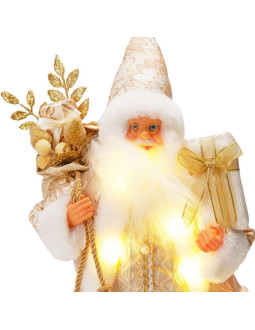 Święty mikołaj dekoracyjny 30 cm złoty 2