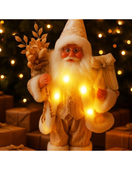 Święty mikołaj dekoracyjny 30 cm złoty
