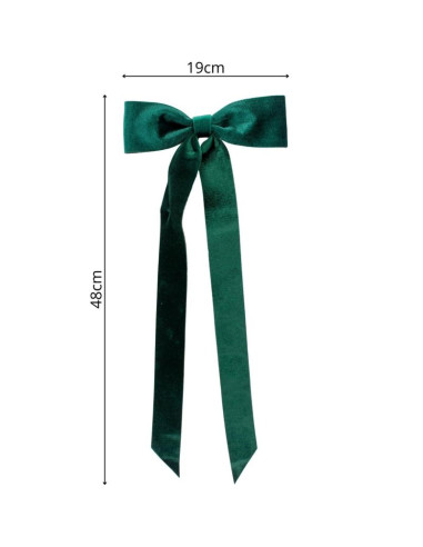 Kokarda dekoracyjna zielona 2x19x48cm 4szt mica