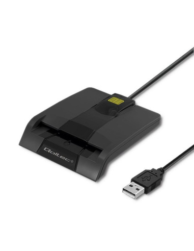 Qoltec czytnik chipowych kart id inteligentny | scr-0634 | usb typ c