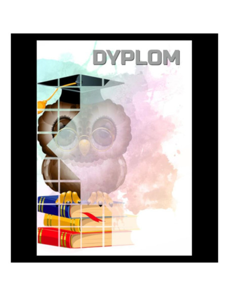 Dyplom papierowy - sowa (25 szt.) dyp157