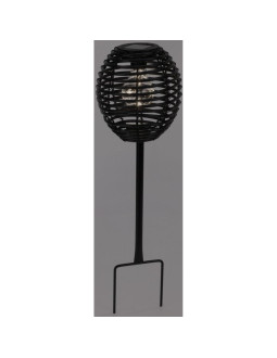 Lampa solarna kula rattan czarna progarden 2