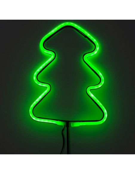Neon choinka zielona 87 led na baterie 16x91cm luca