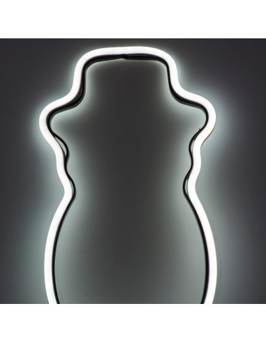 Neon bałwan biały 81 led na baterie 14,5x96cm luca