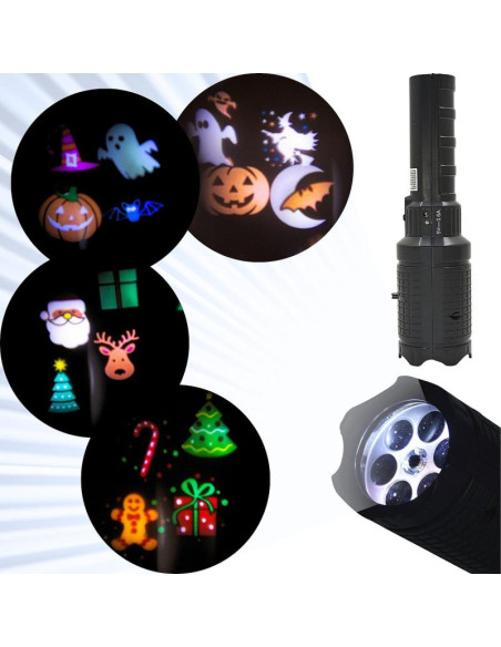 Projektor rzutnik led wymienne klisze święta halloween